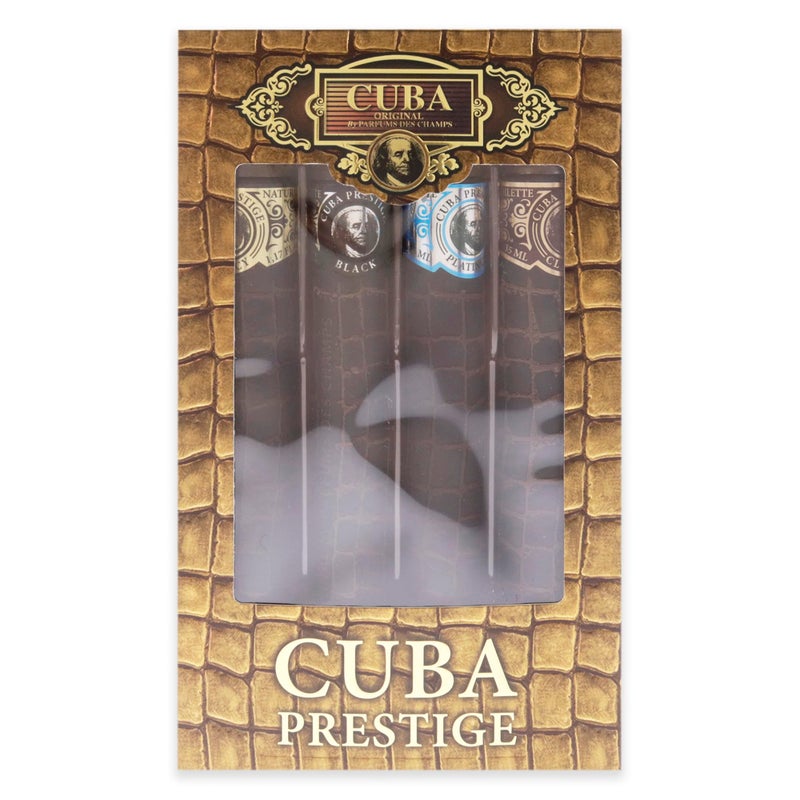 Cuba Prestige 4 Piece Gift Set for Men (Classic + Black + Platinum + Legacy) Eau De Toilette Spray 1.7 Ounce Each - Image 4
